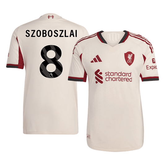 Maglia Gara Liverpool Trasferta SZOBOSZLAI #8 Uomo 2025/26
