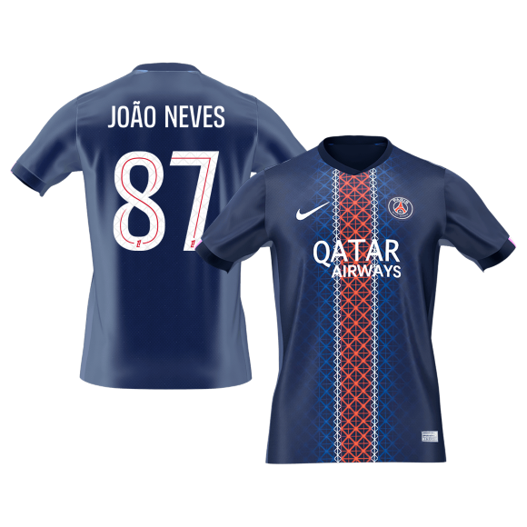Maglia Replica PSG Casa JOÃO NEVES #87 Uomo 2025/26