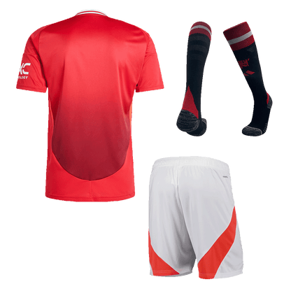 Kit Completo Manchester United Casa Uomo 2024/25 - 3 Pezzi