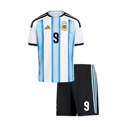 Base Kit Bambino Argentina J.ÁLVAREZ #9 Casa Mondiali 2026 - 2 Pezzi