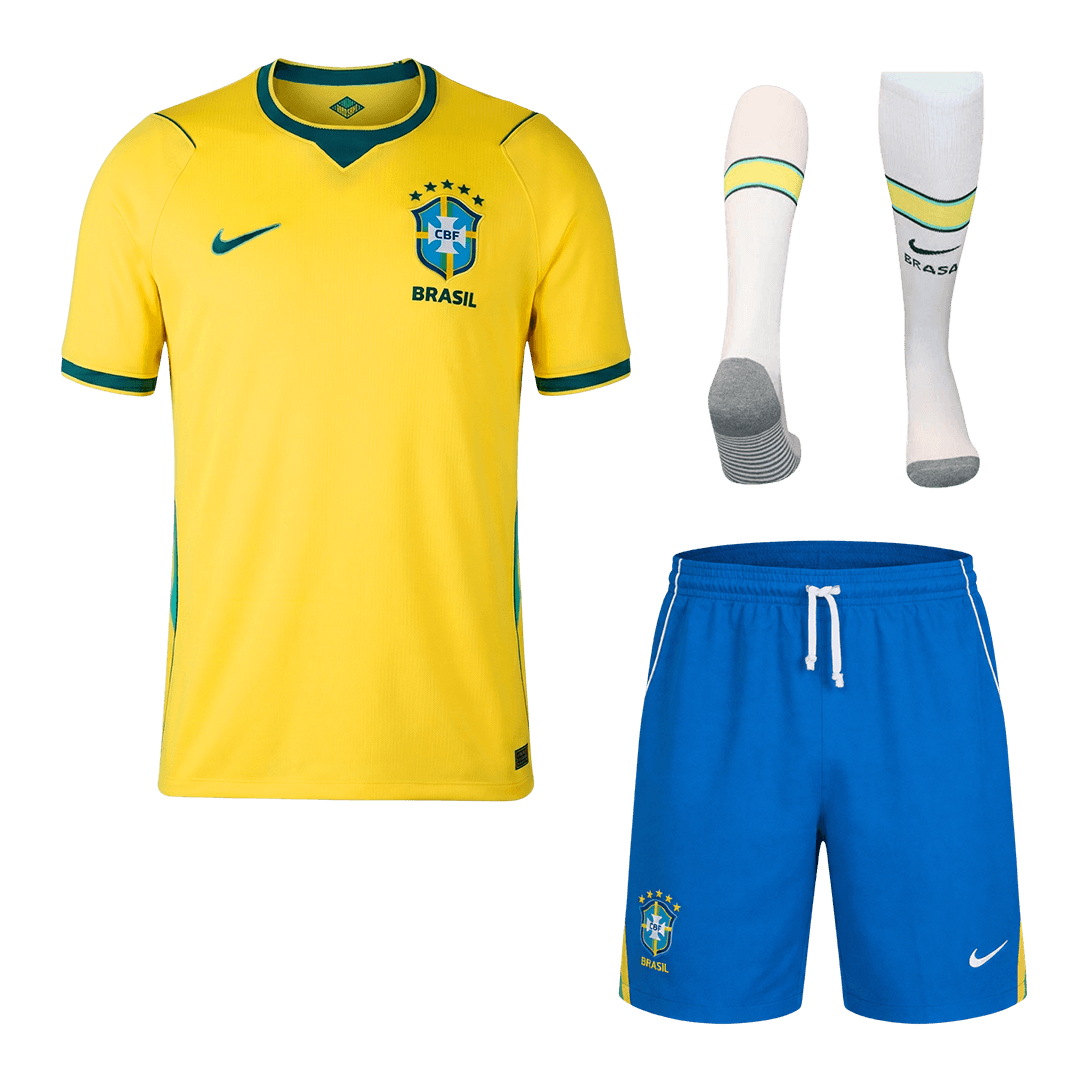 Kit Completo Brasile Casa Uomo Mondiali 2026 - 3 Pezzi