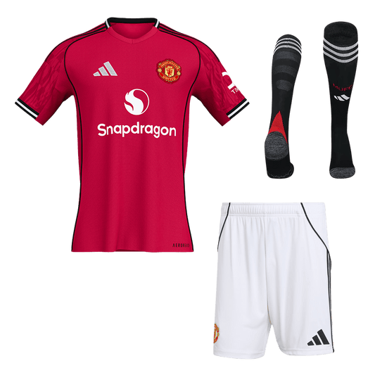 Completo Base Manchester United Casa Uomo 2025/26 - 3 Pezzi