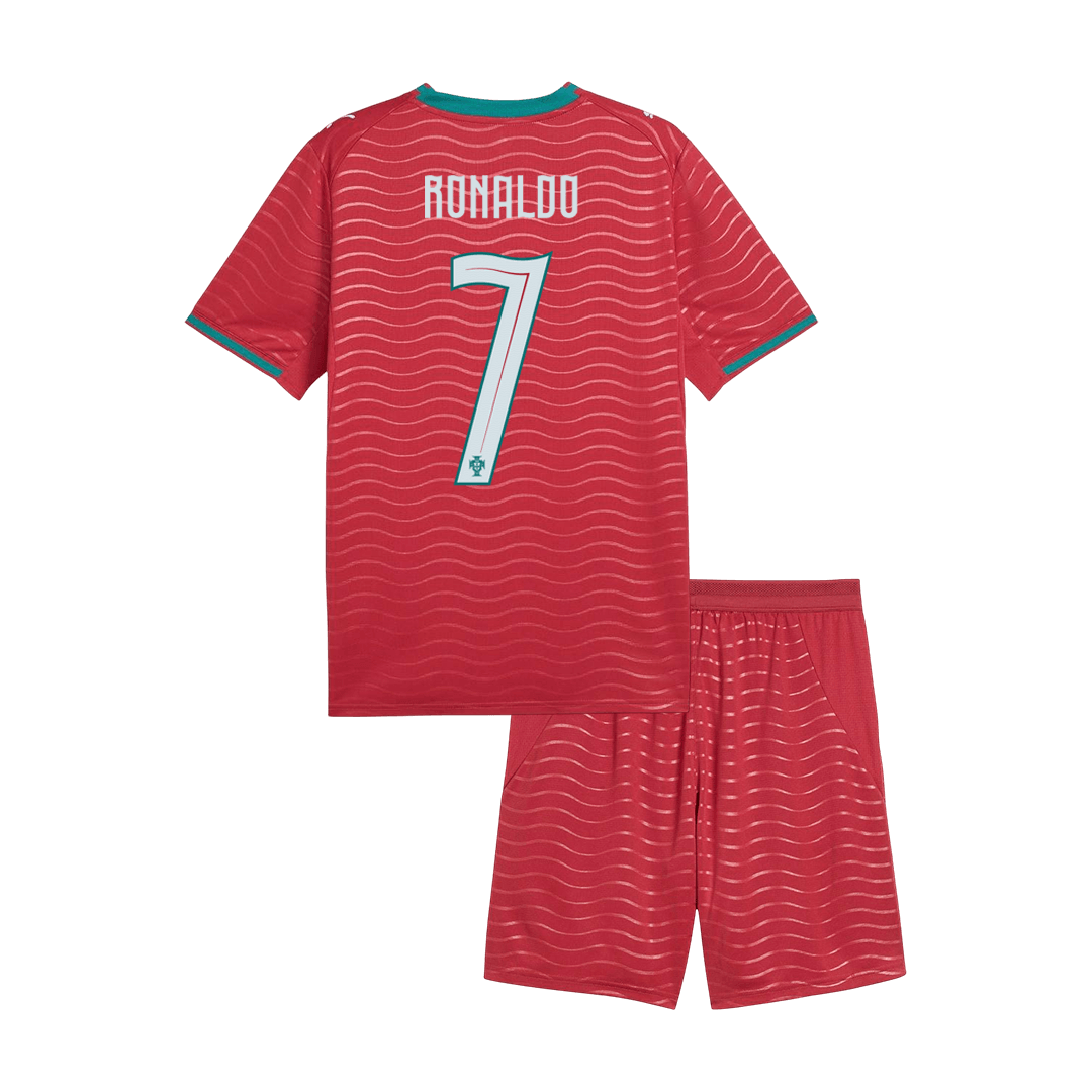 Base Kit Bambino Portogallo RONALDO #7 Casa Mondiali 2026 - 2 Pezzi