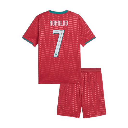 Base Kit Bambino Portogallo RONALDO #7 Casa Mondiali 2026 - 2 Pezzi