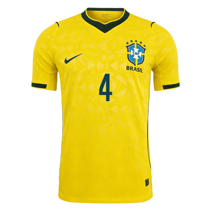 Maglia Gara Brasile Casa MARQUINHOS #4 Uomo Mondiali 2026