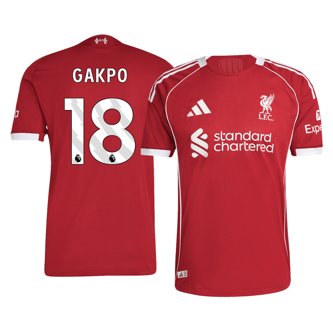 Maglia Gara Liverpool Casa GAKPO #18 Uomo 2025/26