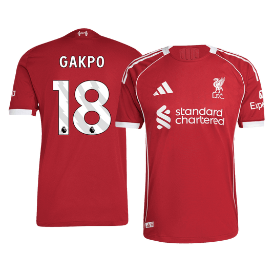 Maglia Gara Liverpool Casa GAKPO #18 Uomo 2025/26