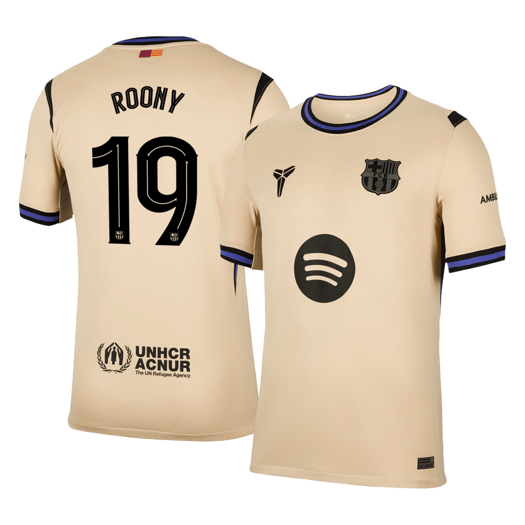 Maglia Replica Barcelona Trasferta ROONY #19 Uomo 2025/26 - UCL