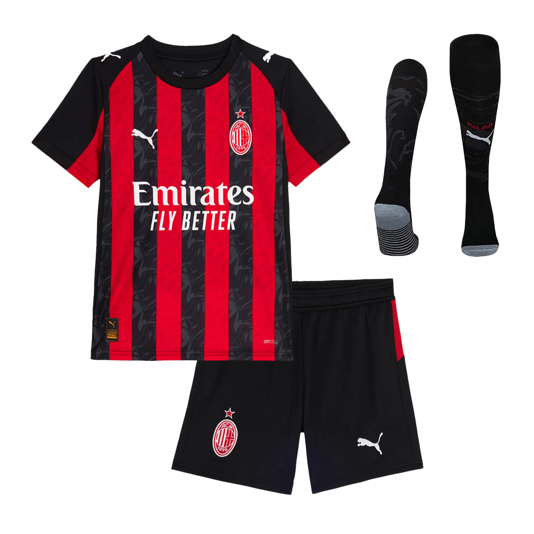 Kit Completo Bambino AC Milan Casa 2025/26 - 3 Pezzi
