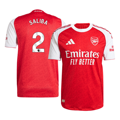 Maglia Gara Arsenal Casa SALIBA #2 Uomo 2025/26