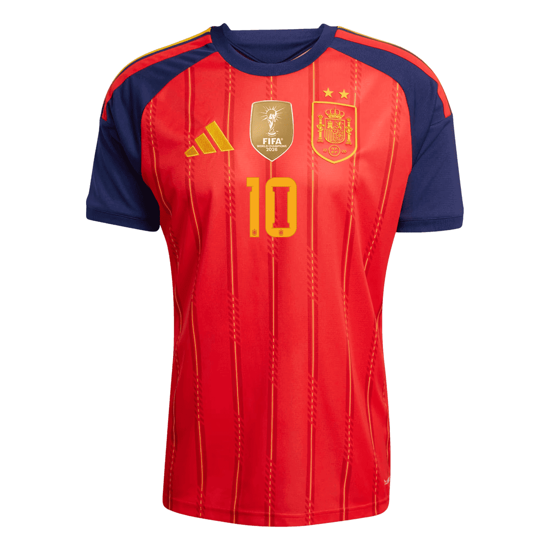 Maglia Replica Spagna Casa OLMO #10 Uomo Mondiali 2026 Champion Edition