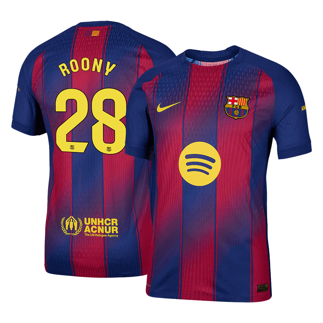Maglia Gara Barcelona Casa ROONY #28 Uomo 2025/26