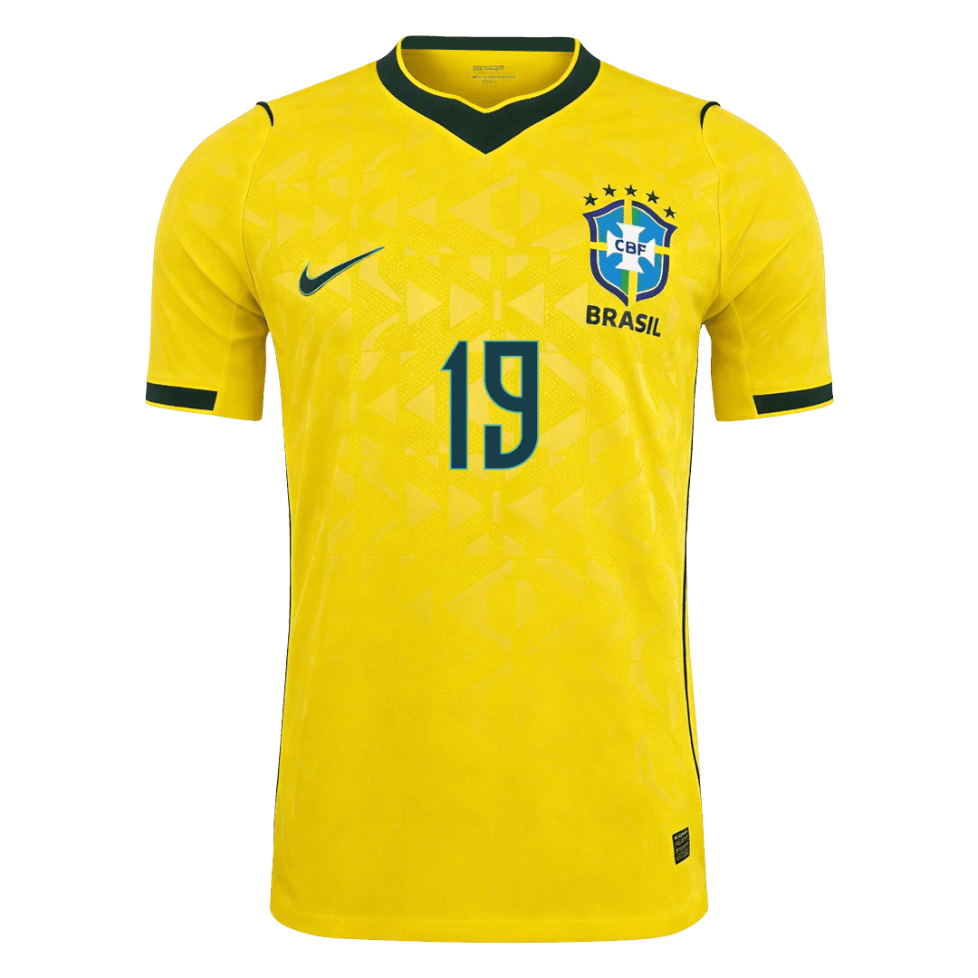 Maglia Gara Brasile Casa ENDRICK #19 Uomo Mondiali 2026