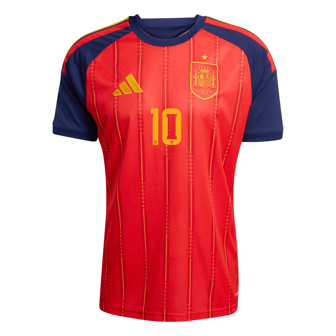 Maglia Replica Spagna Casa OLMO #10 Uomo Mondiali 2026