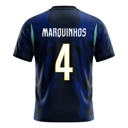 Maglia Replica Brasile Trasferta MARQUINHOS #4 Uomo Mondiali 2026