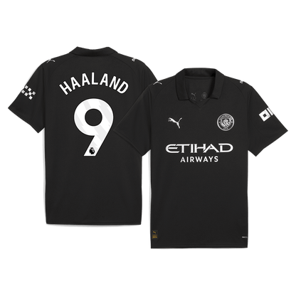 Maglia Replica Manchester City Trasferta HAALAND #9 Uomo 2025/26