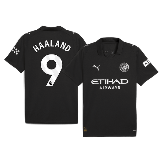 Maglia Replica Manchester City Trasferta HAALAND #9 Uomo 2025/26