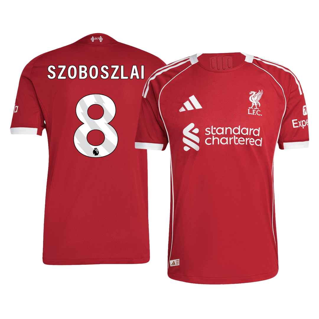 Maglia Gara Liverpool Casa SZOBOSZLAI #8 Uomo 2025/26