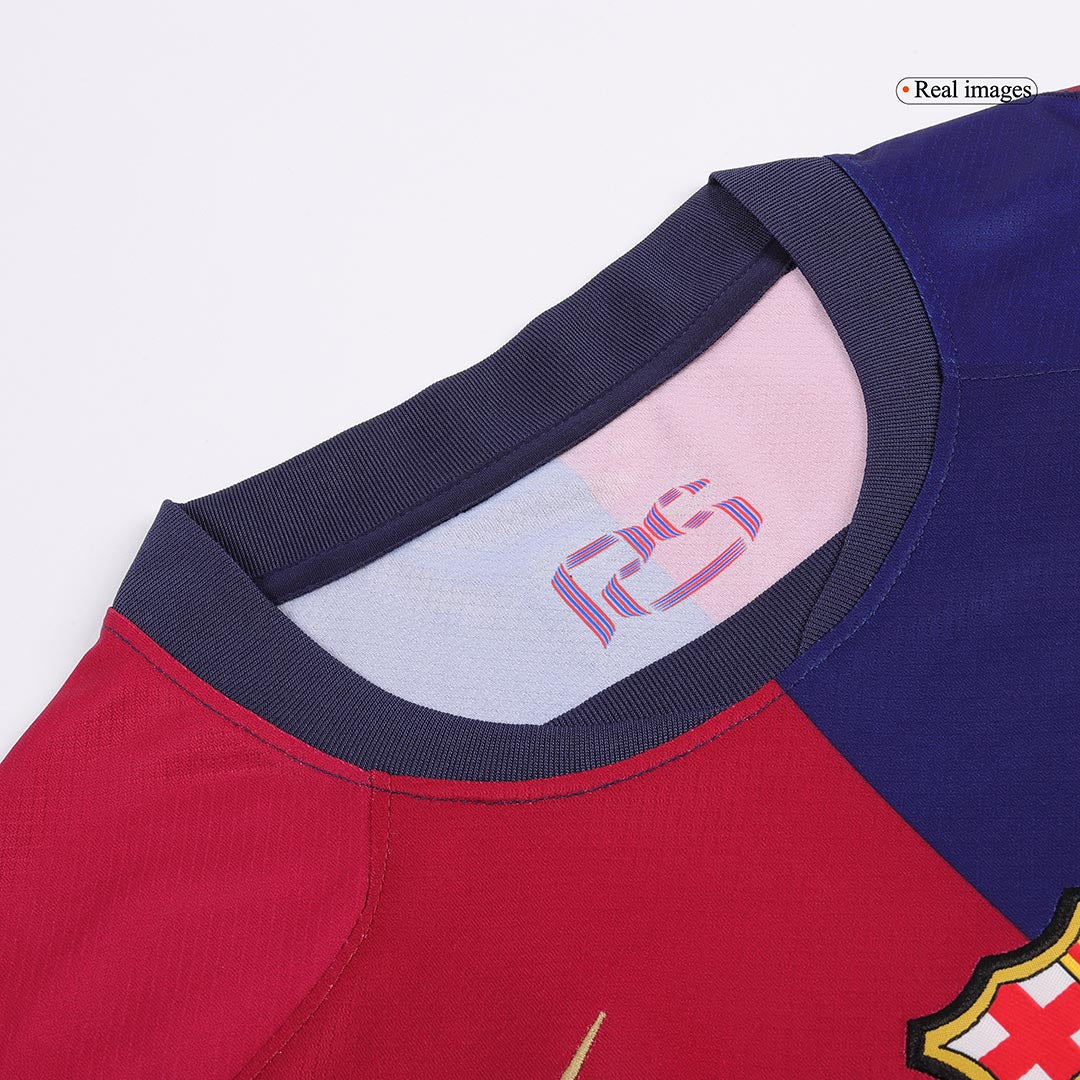 Maglia Replica Barcelona Casa LAMINE YAMAL #19 Uomo 2024/25 - Spotify Logo Without Text