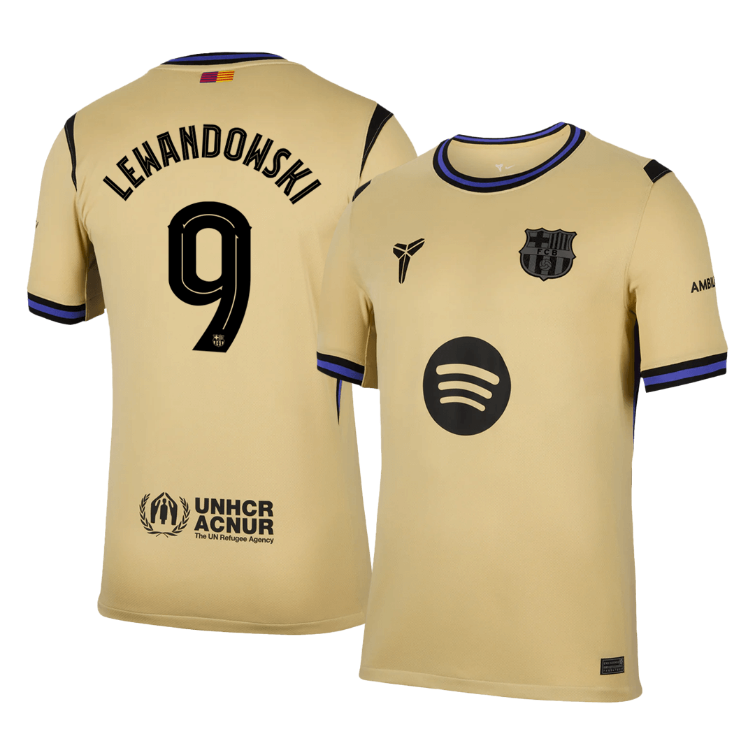Maglia Replica Barcelona Trasferta LEWANDOWSKI #9 Uomo 2025/26 - UCL