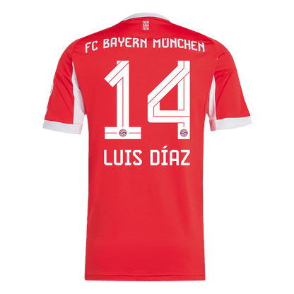 Maglia Replica Bayern Munich Casa LUIS DÍAZ #14 Uomo 2025/26