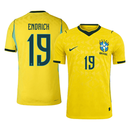 Maglia Gara Brasile Casa ENDRICK #19 Uomo Mondiali 2026