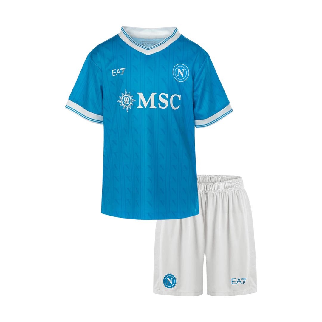 Base Kit Bambino Napoli Casa 2025/26 - 2 Pezzi