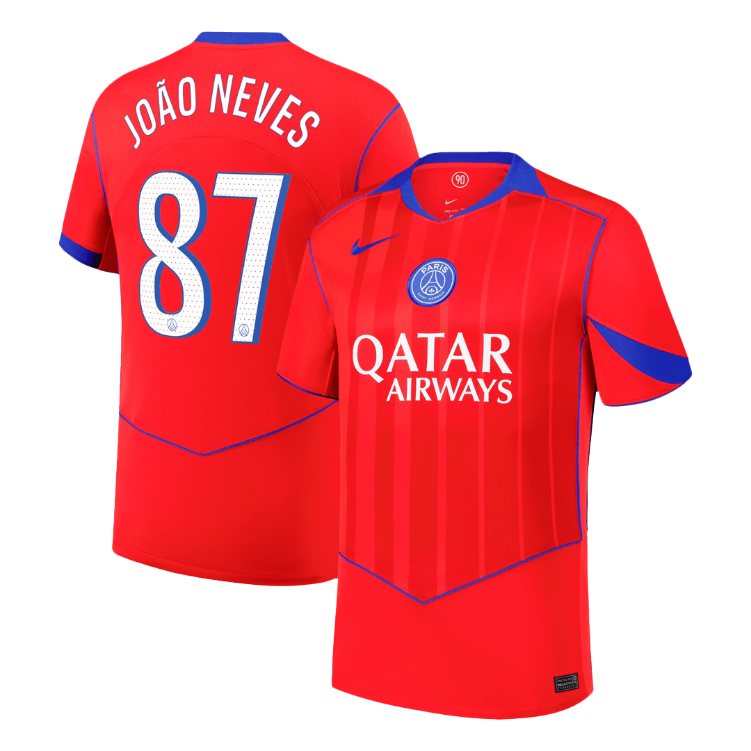 Maglia Replica PSG Terza JOÃO NEVES #87 Uomo 2025/26