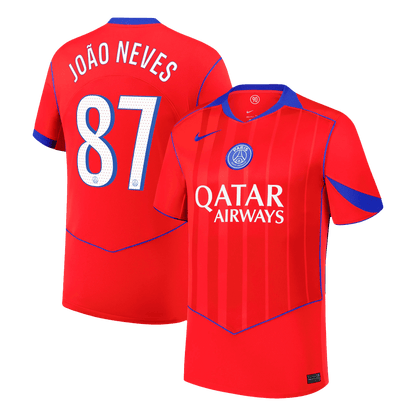 Maglia Replica PSG Terza JOÃO NEVES #87 Uomo 2025/26