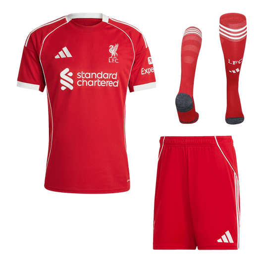 Kit Completo Liverpool Casa Uomo 2025/26 - 3 Pezzi