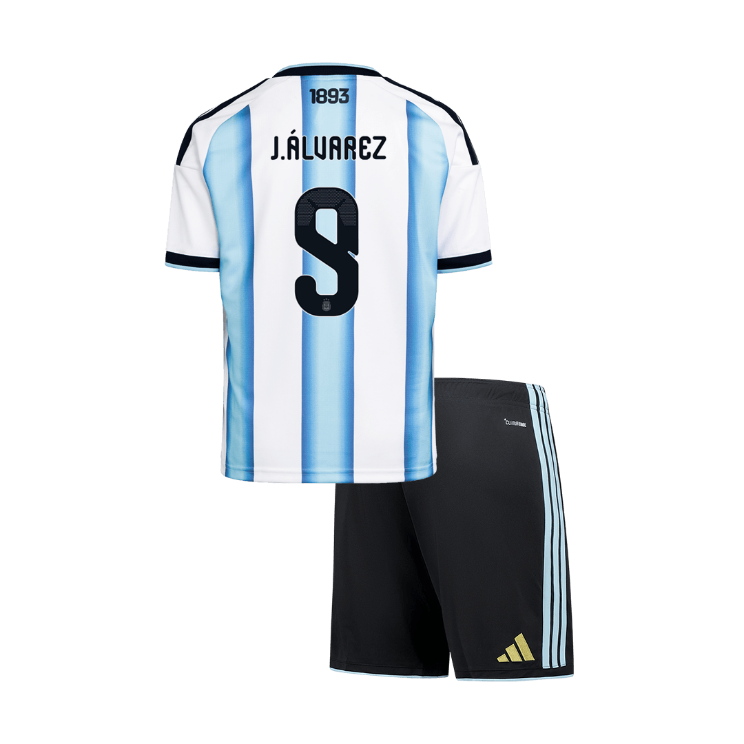 Base Kit Bambino Argentina J.ÁLVAREZ #9 Casa Mondiali 2026 - 2 Pezzi