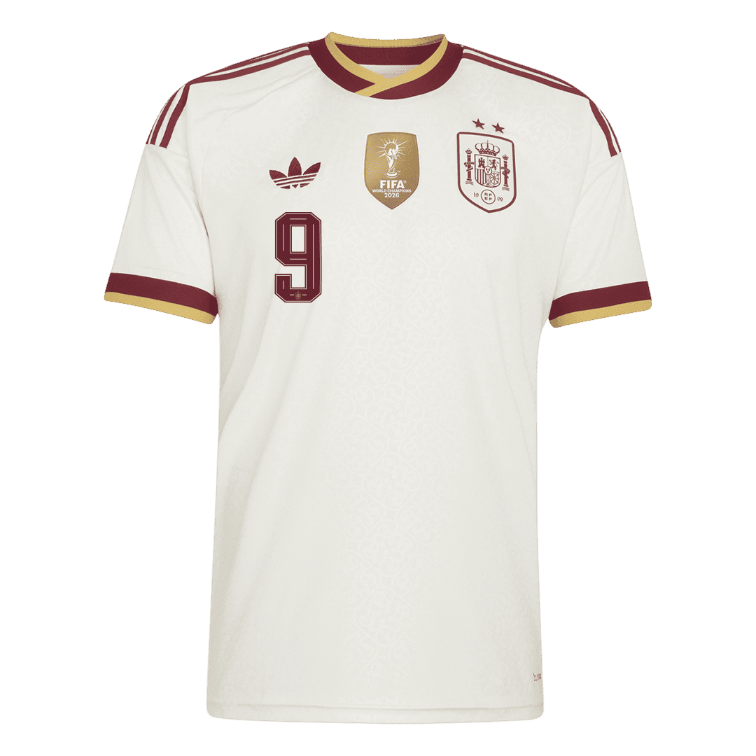 Maglia Replica Spagna Trasferta GAVI #9 Uomo Mondiali 2026 Champion Edition