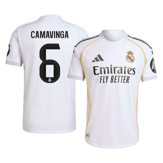 Maglia Gara Real Madrid Casa CAMAVINGA #6 Uomo 2025/26