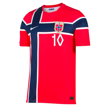 Maglia Replica Norvegia Casa Ødegaard #10 Uomo Mondiali 2026