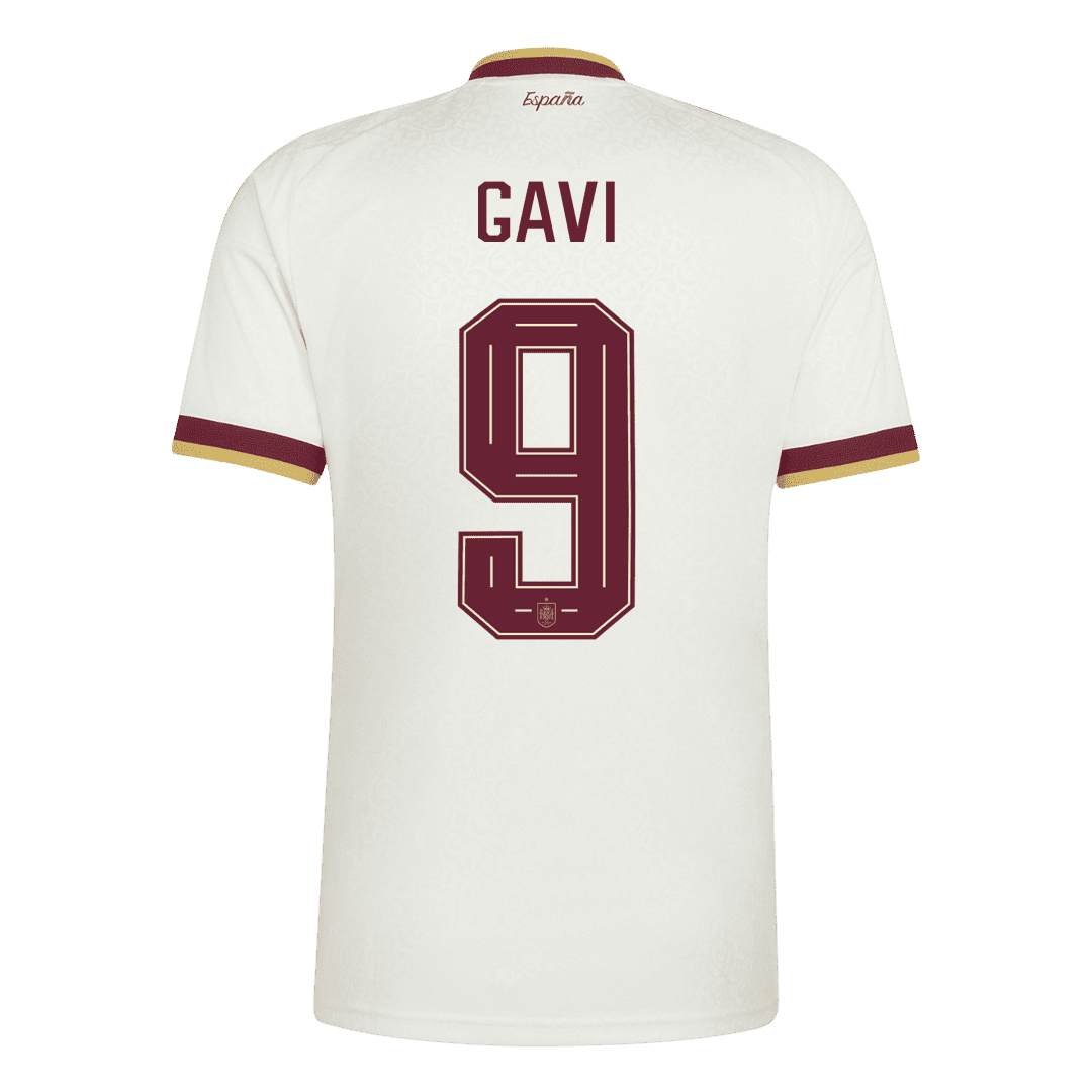 Maglia Replica Spagna Trasferta GAVI #9 Uomo Mondiali 2026 Champion Edition