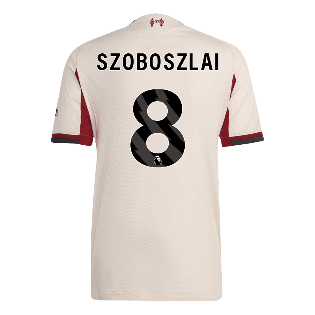 Maglia Gara Liverpool Trasferta SZOBOSZLAI #8 Uomo 2025/26